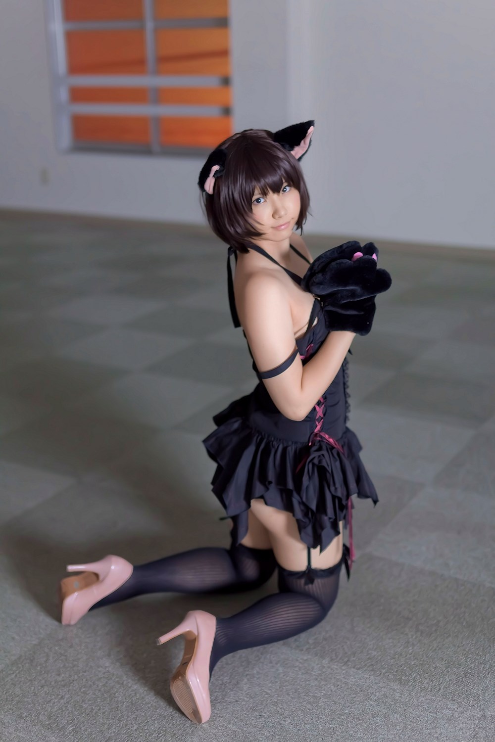 [enako] [enacat black] black silk cat girl(62)